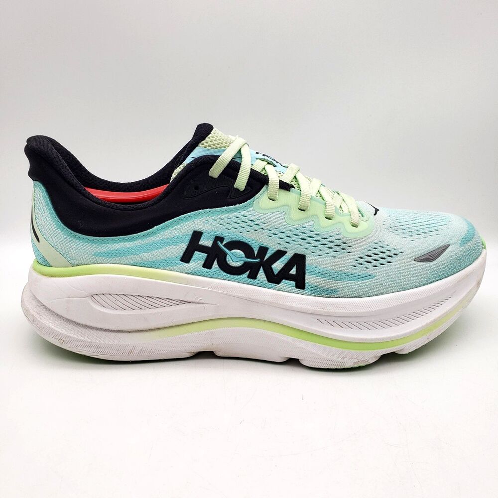 Hoka Bondi 9 Running Shoes Men's 10.5 D Light Mint LNMT Road Sneaker 1162011